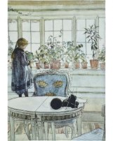 Carl Larsson Leinenhandtuch Blumenfenster 50 x 70 cm 24 1